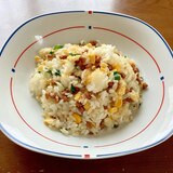 創味シャンタンで味付けの納豆炒飯